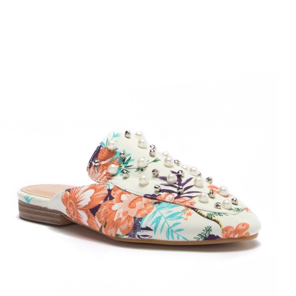Vintage Havana | Lizy Embellished Floral Mule